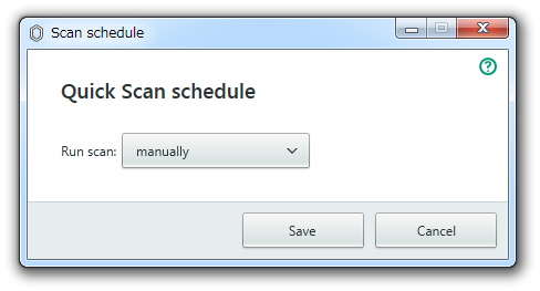 Scan schedule
