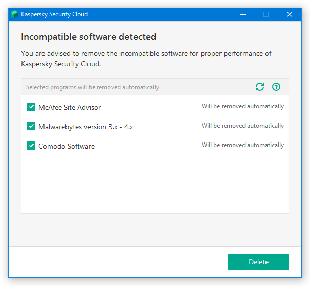 Incompatible software detected