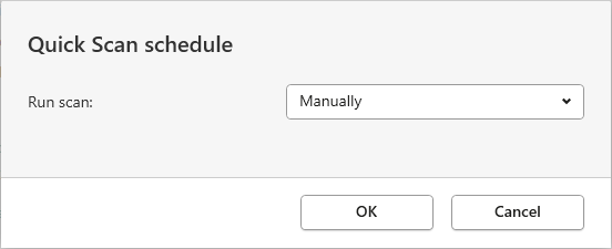 Scan schedule