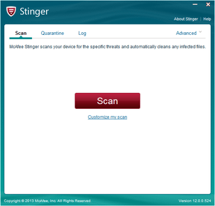 McAfee Stinger スクリーンショット