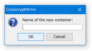 Name of the new container