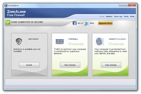 ZoneAlarm スクリーンショット