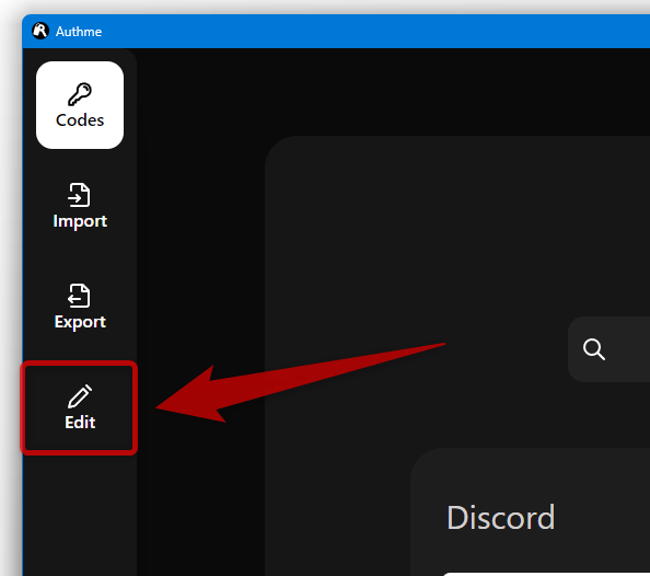 メニューバー上の「Tools」から「Edit codes」を選択する