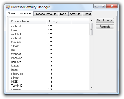 Processor Affinity Manager