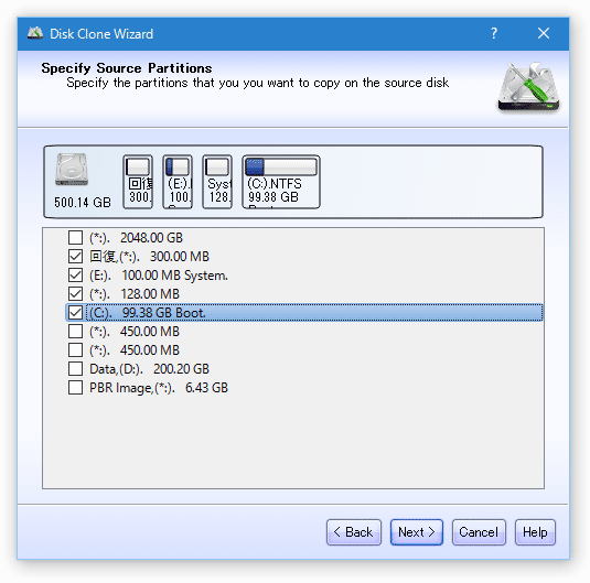 Specify Source Partitions