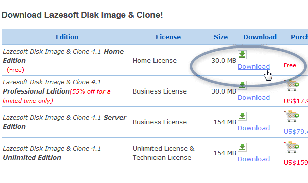 Lazesoft Disk Image & Clone Home Edition