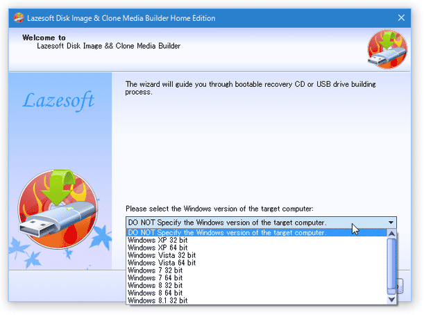 Windows のバージョンを選択する