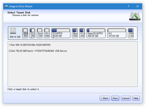 Select Target Disk