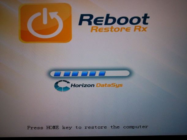 「Reboot Restore Rx」の動作画面