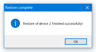 Restore complete