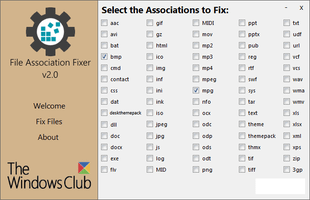 File Association Fixer スクリーンショット