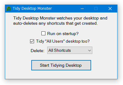 Tidy Desktop Monster