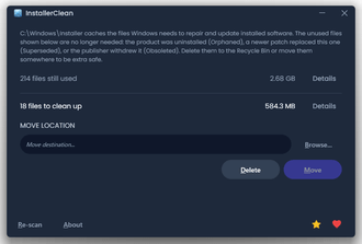 InstallerClean スクリーンショット