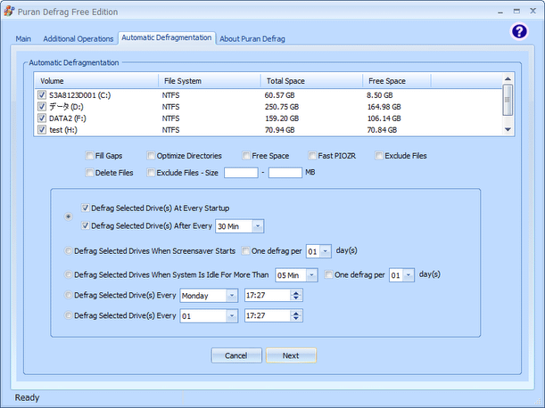 Automatic Defragmentation