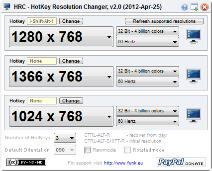 HRC - HotKey Resolution Changer