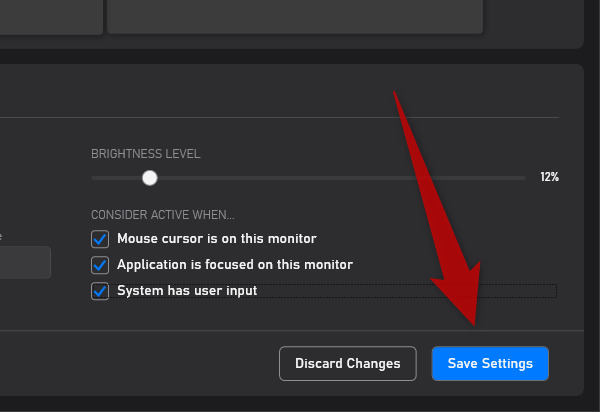 右下の「Save Settings」ボタンをクリックする