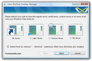 Vista Shortcut Manager スクリーンショット