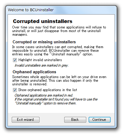Corrupted uninstallers