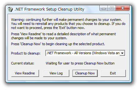 .NET Framework Cleanup Tool