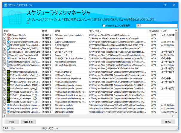 スケジューラタスクマネージャ