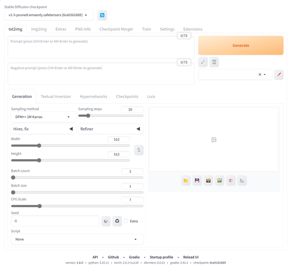 選択した Web UI が、既定のブラウザで表示される