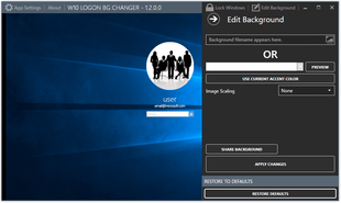 W10 Logon BG Changer スクリーンショット