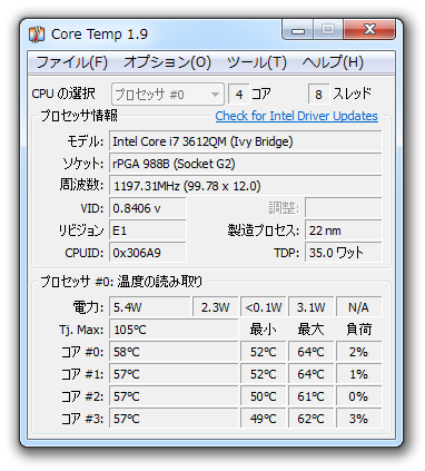 最高 50 Core Temp 見方 画像ブログ