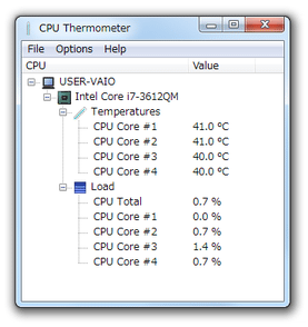 CPU Thermometer スクリーンショット