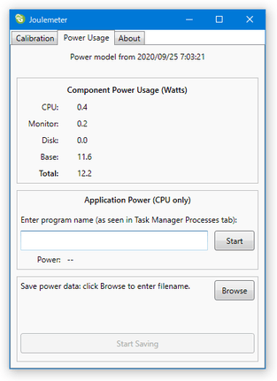 Joulemeter スクリーンショット