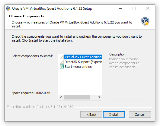 Oracle VM VirtualBox Guest Additions をインストールする