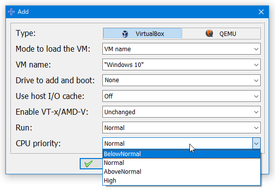 CPU priority