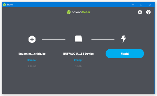 画面右端にある「Flash!」ボタンをクリックする