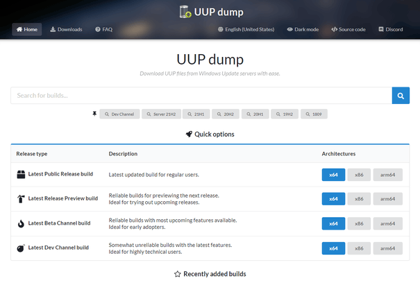 UUP dump