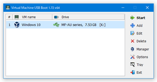 Virtual Machine USB Boot スクリーンショット