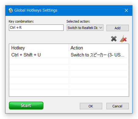 Global Hotkeys Settings