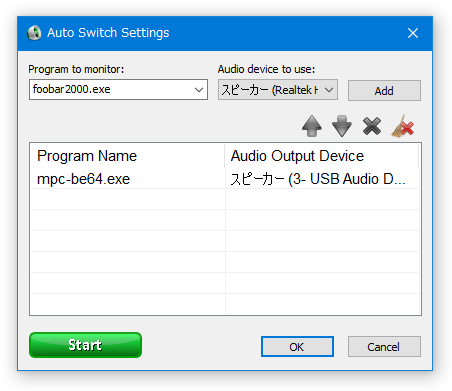 Auto Switch Settings