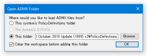 Open ADMX Folder