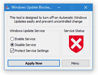 Windows Update Blocker スクリーンショット