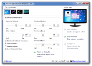 Windows Screensavers Tweaker スクリーンショット