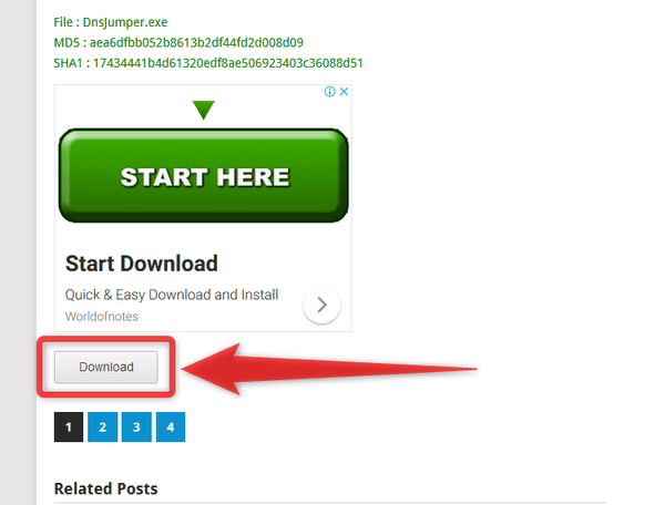 「Related Posts」欄の上部にある「Download」ボタンをクリックする