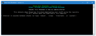 Steam Auto Shutdown スクリーンショット