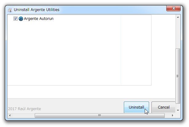 Uninstall Argente Utilities