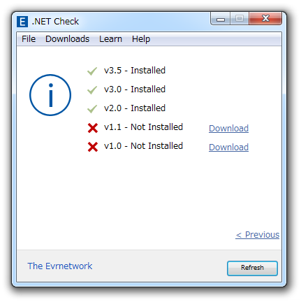 Evrnet .NET Check