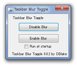Taskbar Blur Toggle