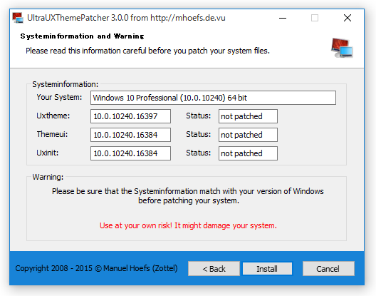 System information and warning