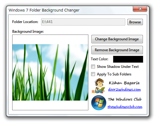 Windows 7 Folder Background Changer