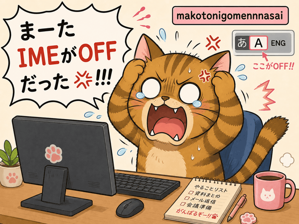何度時を繰り返しても IME が OFF になってしまうk本的キャット君