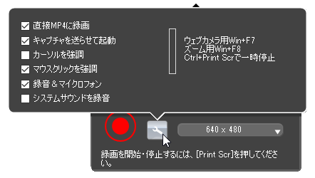 録画オプション