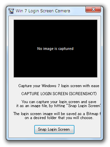 Win 7 Login Screen Camera スクリーンショット