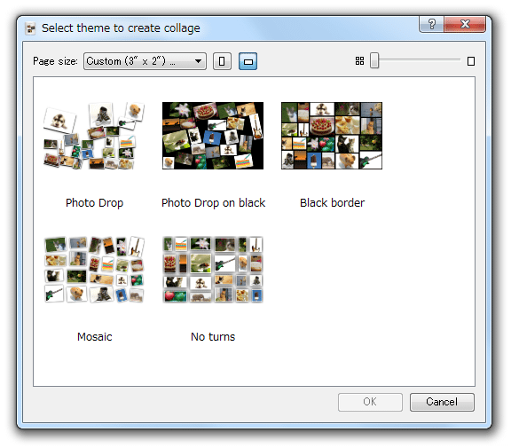 Select theme to create collage